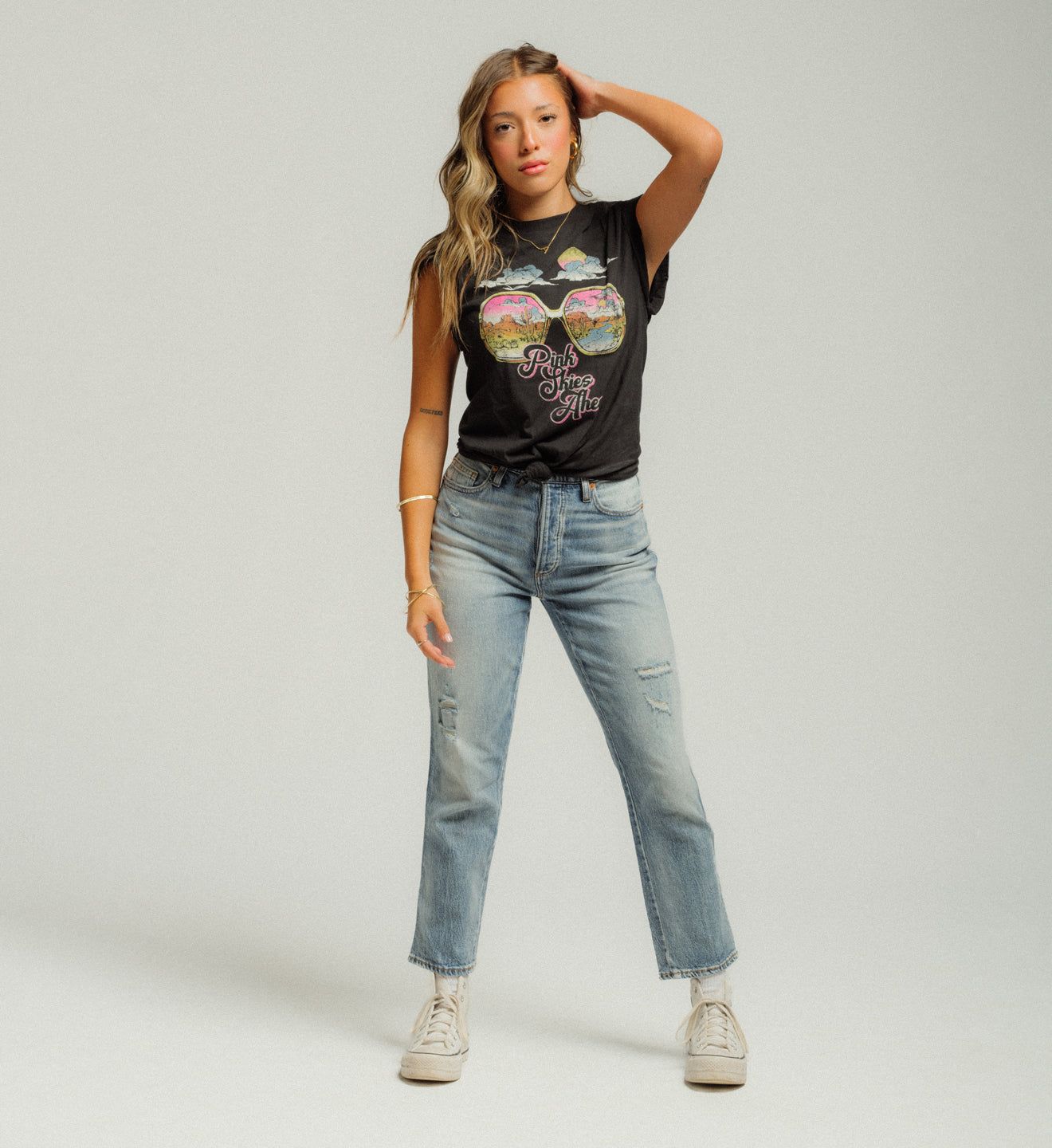 Pink Skies Ahead Muscle Tee - American Highway